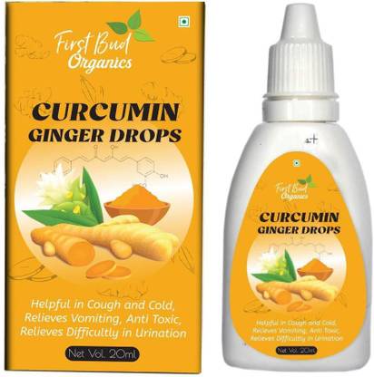First Bud Organics Curcumin Ginger Drops | Haldi Drops