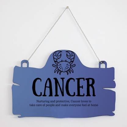 क्रेज़ी कॉर्नर Cancer Quote Printed Zodiac Sign Door Hanging Board (Rectangle) | Birth Sign Door Hanging Board | Horoscope Sign | Zodiac Sign Gifts | Door Hanging for Living Room/Kids Room/Bedroom
