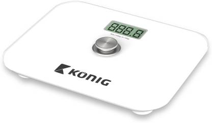 Konig Battery Free Durable Personal Weighing Scale with 3” LCD Display and Overload Protection Technology, Capacity - 8KG - 150KG (330LB) Weighing Scale