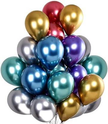 ERetailMart Solid Multicolor Balloons- 50-4 Balloon