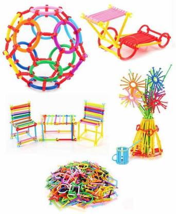 PRESENTSALE mega Jumbo 560+ pcs Pack of Multi Color Educational Building Blocks Smart Stick with Different Shape Game Set for Kids - Smart Sticks