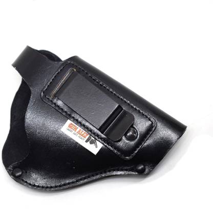 GunAlly IOF .32 Revolver Leather Waist Gun Holster IWB or OWB Pistol/Gun Cover Free Size