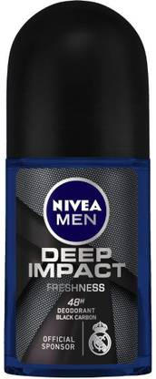 NIVEA Men Deodorant Roll On, Deep Impact Freshness, 48 h Anti Perspirant Freshness, 50 ml Deodorant Roll-on  -  For Men