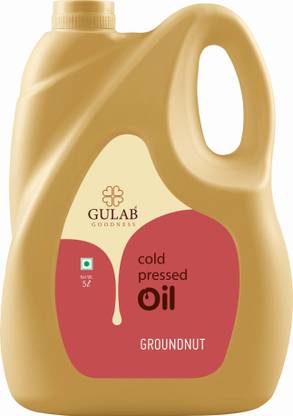 Gulab Cold Pressed (Virgin, Chekku / Ghani) Peanut Groundnut Oil Can