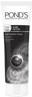 POND's Pure Detox Anti-Pollution With Activated Charcoal Purity , 50 g - Pack Of 5 Face Wash