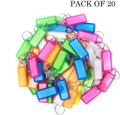 JSM Multicolor Color Key and Tag Label Keychain (Pack of-20) Key Chain