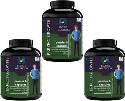 Secure Healthcare Perfect Growth Height Growth Supplement Powder Pack Of 3 Weight Gainers/Mass Gainers
