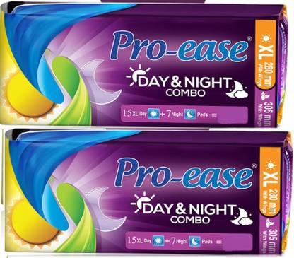 Pro-ease Day Night combo super comfort (22+22) Sanitary Pad Sanitary Pad Sanitary Pad