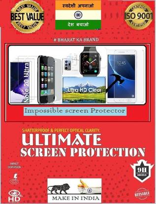 VPrime Front and Back Screen Guard for VVPI:- Huawei P20 (Pack of 2)