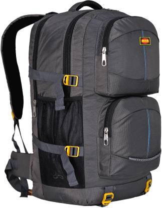 RIDA Lightweight Waterproof Hiking Backpack with Wet Pocket Handy Foldable Bag- Grey