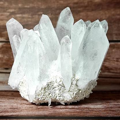 Plus Value Natural Clear Quartz Crystal Cluster Geode Rock-396gm Regular Asymmetrical Crystal Stone
