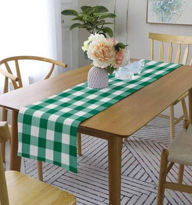 Lushomes Green, White 183 cm Table Runner