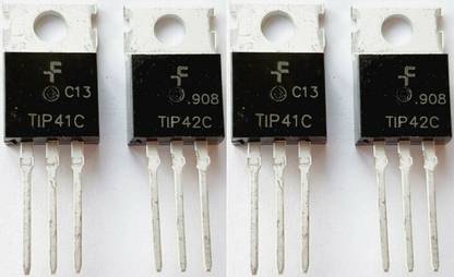 RISARYA MIX TIP41C,TIP42C 6A,100V, 65W, PNP TRANSISTOR USED FOR AMPLIFICATION AND SWITCHING TO-220 2PCS EACH FET Transistor
