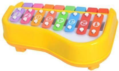 Virinchi eMart -2-in-1-Piano-Type-Xylophone-8-Notes-Musical-Instrument-Toys-with-Clear-Music-Original Xylophone