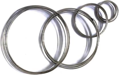 KHUSHA CREATIONS Round Shaped Steel Macrame Rings (Set Of 12)