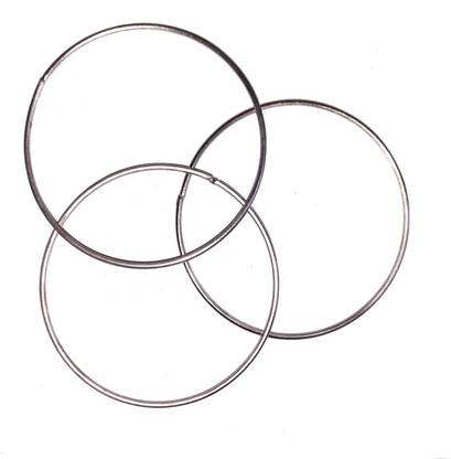 KHUSHA CREATIONS Round Shaped Steel Macrame Rings (Set Of 12 rings : Size : 4 inch each)
