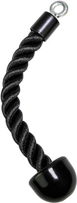 LCARNO Tricep Rope Single Grip Pull Down Bicep Cable Attachment Exercises Black Nylon Triceps Bar