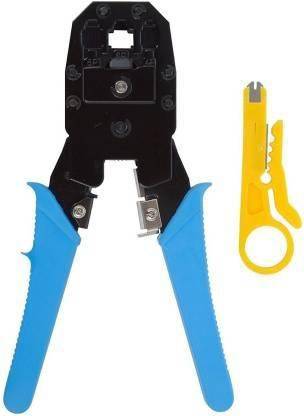 BIGGEAR 0805-1PC-CRIMPING-TL-B (Pack of 1) Modular Crimping Tool Cable Wire Cutter Stripper Plier for Cat5 Cat5e RJ45 RJ11 Telephone Electric Wire Ethernet Network LAN ADSL Manual Crimper