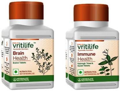 HERBALIFE Vritilife Brain Health Tablets With Vritilife Immune Health Tablets Nutrition Drink