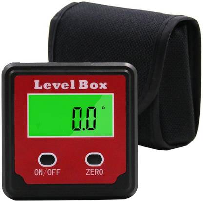 GoodsBazaar 2-Key Waterproof Digital Inclinometer Level Box Protractor Angle Finder Gauge Meter Bevel Box 4x90° Digital Bevel Protractor Spirit Level Magnetic Base Angle Finder Gauge Micrometer Multimeter Magnetic Inclinometer Level