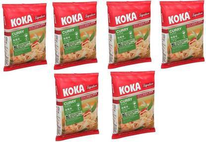 KOKA Curry Flavour Instant Noodles (Imported) -(Pack of 5) Instant Noodles Non-vegetarian