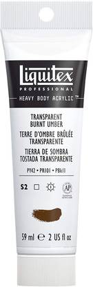 Liquitex Professional Heavy Body Acrylic Paint, 2-oz Tube, Transparent Burnt Umber