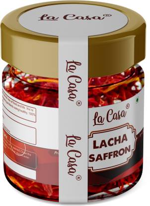 La Casa Original Lacha Kashmiri Saffron/Kesar | Lacha/Zarda Keshar | For Biryani Food Milk Pooja Tilak Cooking | Purest Finest Natural High Quality Saffron |