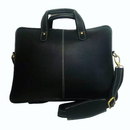 NHL Leather Laptop Bags(Black) Waterproof Messenger Bag