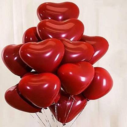 BBS DEAL Solid New Solid Red Heart Shape Balloons Balloon cfg4 Balloon