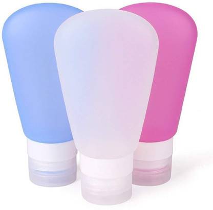 DM STORE 3Pcs Travel Silicone Bottles Set - 90ml Portable Travel Bottle. 90 ml Bottle