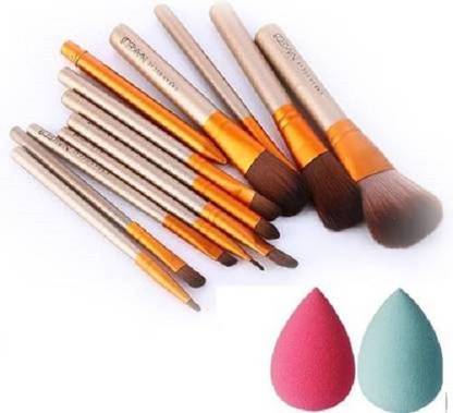 BEAUTY DESIRE Professional Naked3 Makeup Brush Set + 2 Sponge Puff
