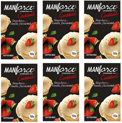 MANFORCE Vanilla Flavour Condom Pack Of 6 (10s) Condom
