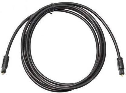 microware Digital Coax Audio Cable 1.5 m Digital Optical Audio Toslink Cable (1.5 Meter) Black