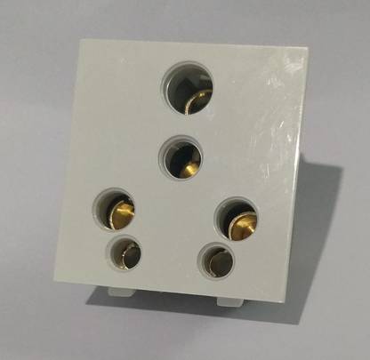 CHEERAGLIGHT CH5618,MODULAR 16 AMP MULTI SHOCKET WITH PORCILANE (CERAMIC) BACK [PACK OF 5 PCS] 16 A Five Pin Socket