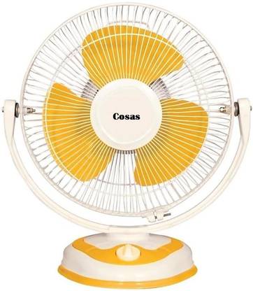 Cosas Yellow/Table with 10 Months Warranty 200 mm Table Fan