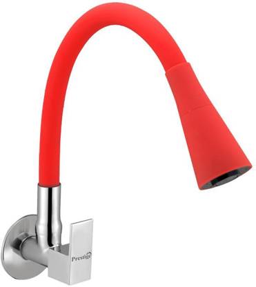 Prestige Orion Flexo SmartBuy Flexible Sink Faucet - Flxo Play (With 360 Degree Flexible Silicon Hose & Dual Flow Pattern) Cold Water Tap Red Pillar Tap Faucet