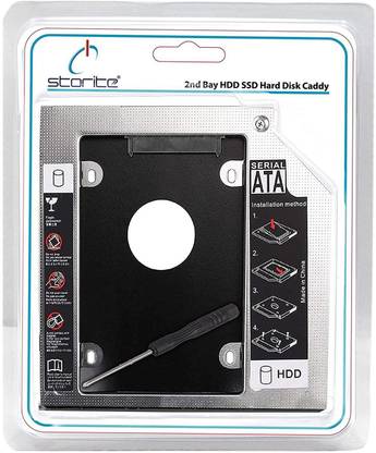 STORITE Upgraded Version SATA Optical UltraBay 2nd Hard Drive Caddy with SSD 2.5 inch External Hard Drive