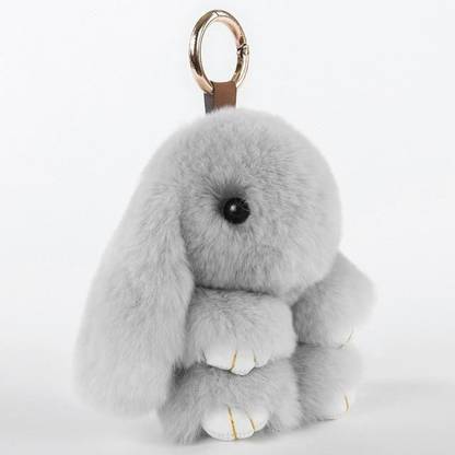 UFOkart Furry Bunny Keychain Rabbit Keychain gift for girl gift for boy Key Chain