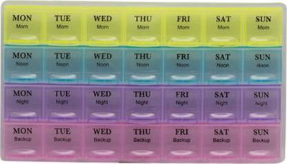 Divinext 1 week Pill Medicine Tablet Case box Storage 28 Days Pill Box