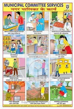MUNICIPAL COMMITTEE SERVICES CHART [Wall Chart] INDIAN BOOK DEPOT (MAP HOUSE) Paper Print