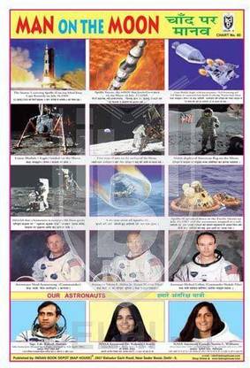 MAN ON THE MOON CHART [Wall Chart] INDIAN BOOK DEPOT (MAP HOUSE) Paper Print