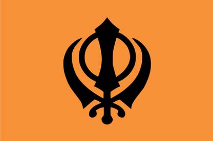 Sikh Religious Poster|Nishan Sahib|Khanda Poster|Religious Poster For Religious Institutes,Holy Place, Living room|Poster For Decoration|Interior Wall Decor|High Resolution- 300 GSM Poster Paper Print
