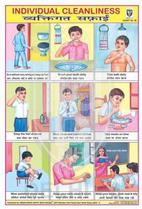INDIVIDUAL CLEANLINESS CHART [Wall Chart] INDIAN BOOK DEPOT (MAP HOUSE) Paper Print