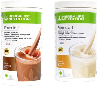HERBALIFE Formula 1 Shake Mix- Chocolate Flavor & Banana Flavor For Weight Loss Plant-Based Protein