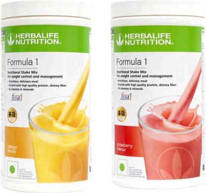 HERBALIFE Formula 1 Shake Mix- Mango Flavor & Strawberry Flavor For Weight Loss Plant-Based Protein
