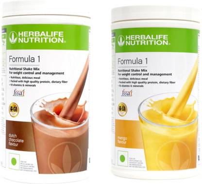 HERBALIFE Formula 1 Shake Mix- Chocolate Flavor & Mango Flavor For Weight Loss Plant-Based Protein