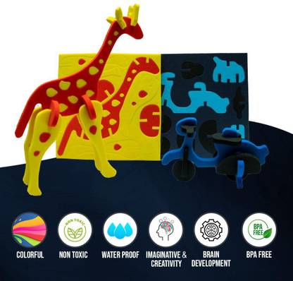 Secular 3D Problem Solving Puzzle Scooter and Giraffe Combo Pack(multicolor) | Best Puzzles For Kids | Age 3+