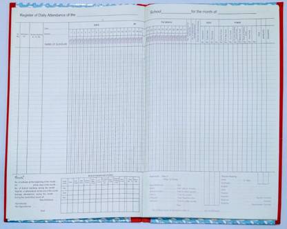 ROYALSHOP SCHOOL ATTENDANCE REGISTER WITH 48 PAGES school attendance 1 1-Part ATTENDANCE REGISTER