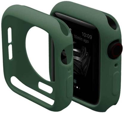 Triangle Ant Front and Back Tempered Glass for Apple Watch, Series 4 , 5, 44mm Soft TPU Ultra-Slim Case Cover