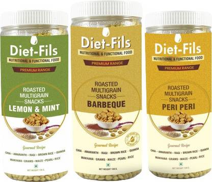 Diet-Fils Roasted Multigrain Snacks Mix Combo (130 gm x 3 pack)